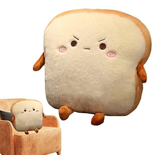 Générique Oreiller en Peluche Toast | Coussin Chauffe-Mains en Peluche - Décor à la Maison Mignon Coussin Chauffe-Mains pour canapés canapés Lits chaises Bureaux