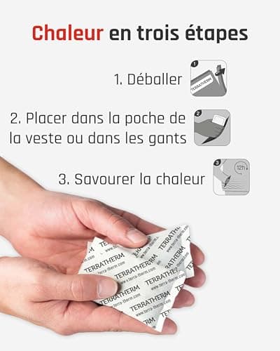 Chauffe-Mains, Chauffe Mains de Poche 12 Heures de Chaleur, Chauffe-Mains Chauffant activés par l'aire, Chaleur 100% Naturelle, Chauffe Mains de Poche, 10 Paires