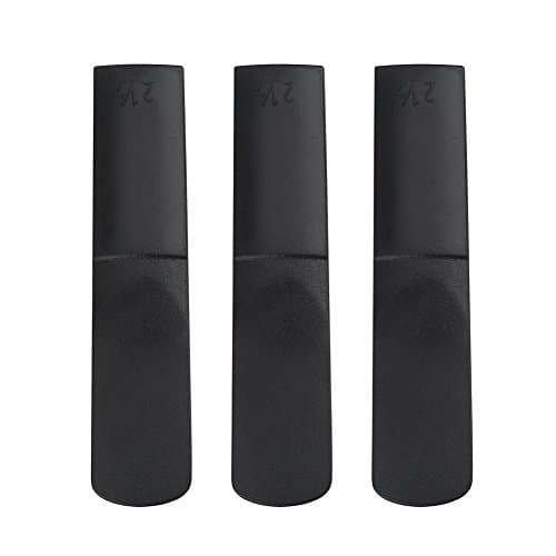 3 Pièces Anches de Saxophone Alto 2.5 Anches de Saxophone Alto pour Débutants Saxophone Anche de Saxophone en Résine Noir