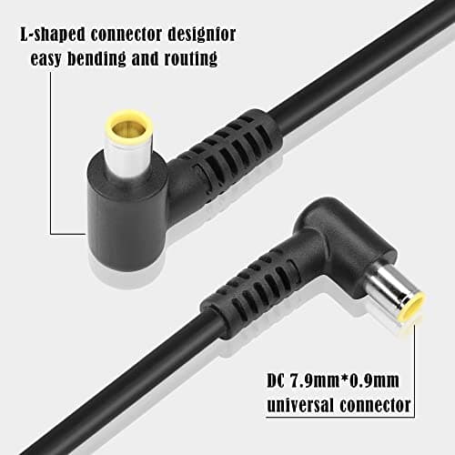 GINTOOYUN Lot de 2 cordons d'alimentation DC7909 14 AWG CC 7,9 mm x 0,9 mm à angle droit mâle à 90 degrés mâle vers CC 7,9 mm x 0,9 mm femelle pour panneau solaire, station de charge portable, etc