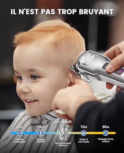 Tondeuse à cheveux professionnelle & T-lames Trimmer Set pour hommes, Tondeuse cheveux, Tondeuse à barbe, Tondeuse à cheveux électrique IPX7 étanche à l'eau, Cadeau idéal pour les hommes