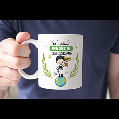 Médecin Tasses Originales de café et Petit-déjeuner à Donner Travailleurs Professionnels - Meilleur Medécin du Monde - Céramique 350 ML