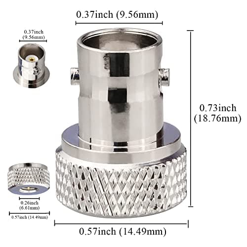 TUOLNK SMA mâle à BNC femelle connecteur coaxial RF pour radio bidirectionnelle talkie-walkie RF adaptateur coaxial BNC à SMA adaptateur coaxial 2 ensemble