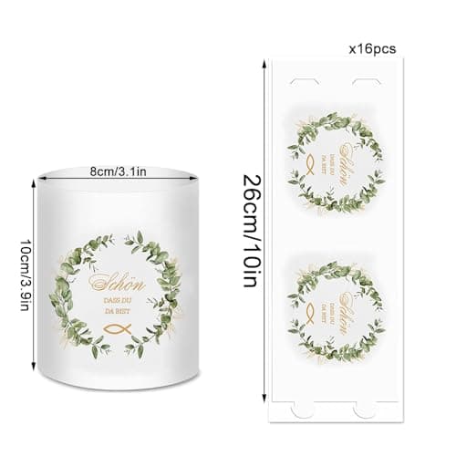 MytaYt 16 Pièces lanternes de décoration de Table en Forme de Poisson Lanternes Lumineuses de Table Décoration de Communion Confirmation de Communion Convient pour Bougies Chauffe-Plat ou Bougies