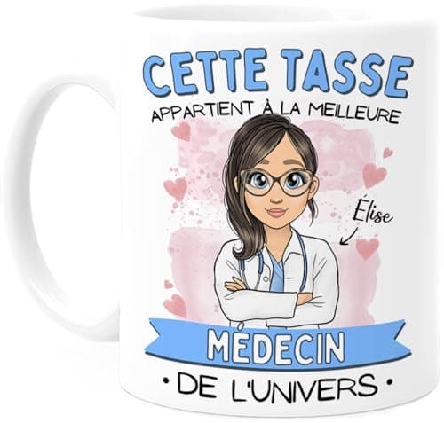 Cupdarling® Tasse Personnalisable Cadeau Medecin - Idee Cadeau Femme - Tasse Docteur - Cadeau Anniversaire Femme - Cadeau Pour Collegue De Travail Femme - Vétérinaire
