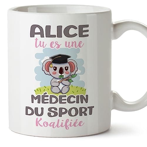 Mugffins Tasses Personnalisables pour MÉDECIN DU SPORT femme - En Français - Cadeau Personalisé- Koalifies Personalisés - 11 oz / 330 ml