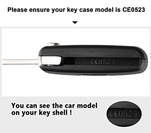 HooRLZ Coque Clé C-itroën C3, Compatible pour C-itroën C2 C3 Picasso C4 C6 C8, Peugeot 207 307 308 407 3008 5008, Boitier Clé C3, TéLéCommande C3, Clef 207 Peugeot - 2 Boutons, CE0523