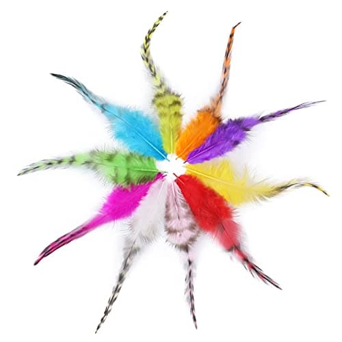 URFEDA Plumes de Faisan, NettoyéEs Professionnellement 8-13cm Plume Artificielle Plumes de Faisan 100pcs Naturelles Plumes Faisan Paquet de 100 Plume de Faisan Naturelle Rouge