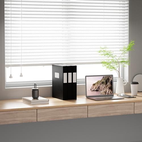 JiaWei Lot de 3 Boîtes de classement avec Couvercle Magnétique, dos de 40 mm, en Carton Extra Fort de 1800 g/m2 avec étiquettes remplaçables pour DIN A4 - Noir