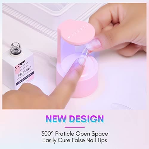 MAKARTT Lampe à Ongles LED Mini,Séchoir à Ongles 5W gel Nail UV light, Gel Vernis à Ongles Extension Gel Nail Light Solidification Light, voyage gel Nail LED Light Valentine fête des mères cadeau