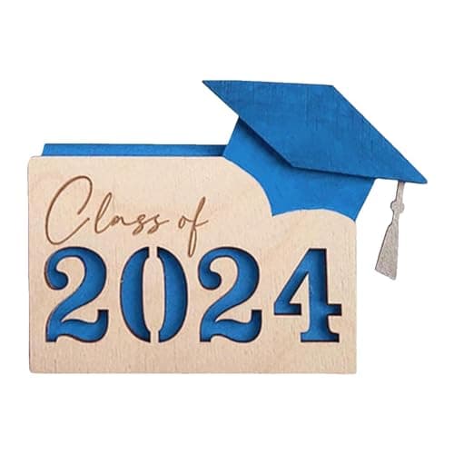 Zasdvn Porte-monnaie pour cartes de remise de diplôme, porte-cartes de remise de diplôme, en bois, élégant étui de rangement multi-degrés pour les diplômés du baccalauréat