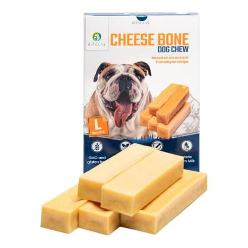 Dilecti Friandises Naturelles à Mâcher de l'Himalaya - des Friandises à Mâcher Naturelles très Savoureuses, Dures et Durables Occuperont Votre Chien Pendant Un Certain Temps. (Taille L, Lot de 5)