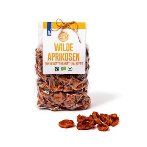PAKKA - Abricots sauvages bio commerce équitable séchés 1kg, cueillis à l'état sauvage par des petits producteurs de Samarkand, Ouzbékistan, végétalien, 1 kg