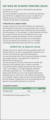 Salus – Échinacée BIO – Complément Alimentaire à Base de Echinacée BIO – Contribue à Stimuler le Défenses Immunitaires et les Voies Respiratoires – Végan – 200 ml
