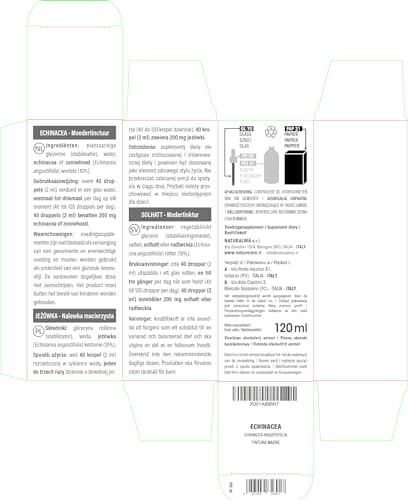 Échinacée (Echinacea angustifolia) racines Teinture Mère sans alcool Naturalma - Extrait liquide gouttes 120 ml - Complément alimentaire - Végétalien ou végan
