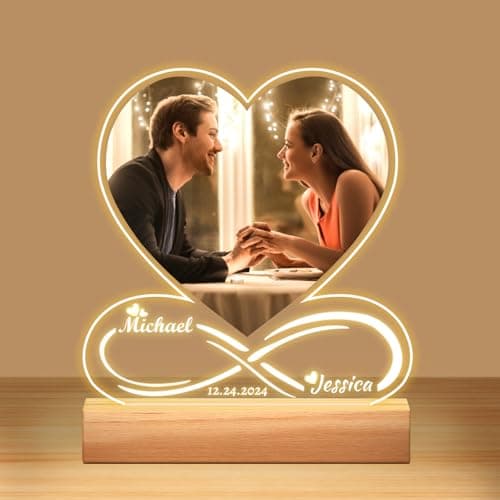 Cadeau Personnalisé Femme & Homme, Cadre Photo Personnalisé avec Photo, Cadeau Noel Femme, Cadeau Personnalisé Couple Copain Copine Original, Idee Cadeau Femme Anniversaire, Noël, Saint Valentin
