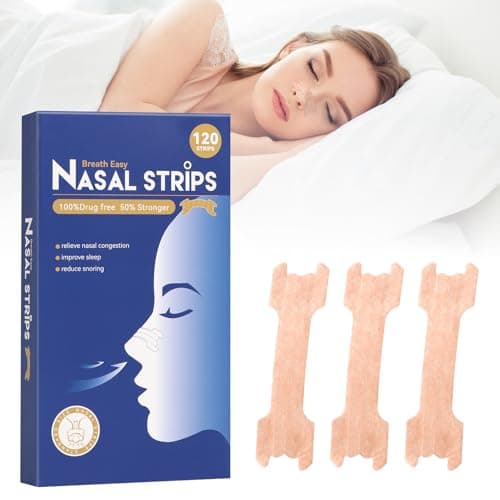 LUOJINYI 120 Pieces Nasal Strips, bandelettes nasales, dilatateur nasal, Nose Strips,anti ronflement Nasal Strips, bandelette nasale for Better and Effective Sleep, Helps Reduce Snoring(66 x 19 mm)