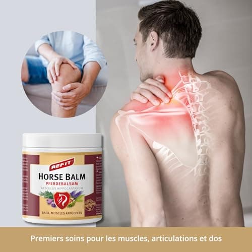 Refit Horse Balm XXL 500 ml | Gel Anti-Douleur Extra, combinaison équilibrée de tourbe et d'herbes, châtaigne, pour le dos, les muscles, pour la circulation sanguine et la régénération