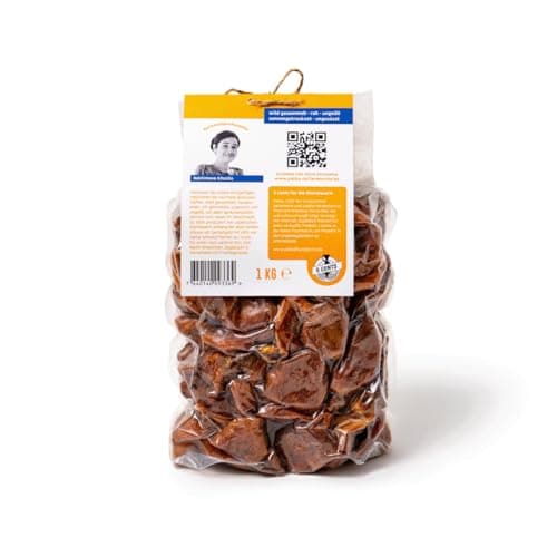 PAKKA - Abricots sauvages bio commerce équitable séchés 1kg, cueillis à l'état sauvage par des petits producteurs de Samarkand, Ouzbékistan, végétalien, 1 kg