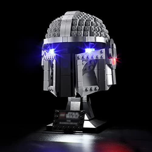 BRIKSMAX Kit d’éclairage à LED pour Lego Le Casque du Mandalorien - Compatible with Lego 75328 Blocs de Construction Modèle- Pas inclure l’Ensemble Lego