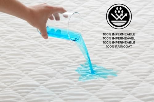 Degrees home - Basic - Couvre Matelas 80x190/200 cm - Protège Matelas 80x190/200 cm - Imperméable - Rembourré - Ajustable et Anti-acariens - Lit 80x190/200 cm - Blanc