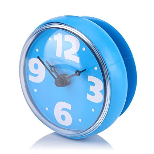 Horloge de douche, horloge de salle de bain horloge de salle de bain, horloge extérieure cuisine école salle de bain étanche(blue)