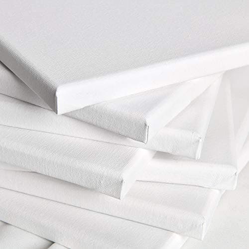 Artina Set de 2 Canvas Toile Peinture Grand Format 80x80 cm – Tableau Peinture Châssis Entoilés en Bois FSC© – Tableau Toile a Peindre Blanche 100% Coton 280g/m2 – Toiles à Peindre Stable Akademie