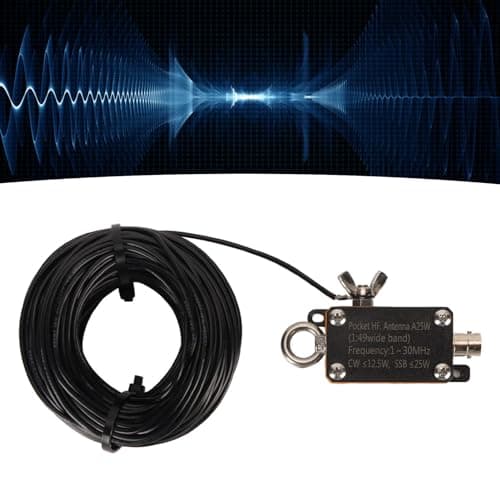 Antenne Portable à Ondes Courtes, Antenne Radio Alimentée par extrémité de Poche 1-30 MHz, Antenne à Ondes Courtes FE8 CW SSB 1:49 Balun, Améliore la Réception du Signal pour