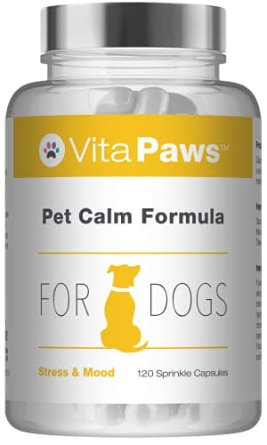 Formule Calmante pour Chien | Formule Naturel avec des extraits de Gingembre & Camomille | 120 Gélules |SimplySupplements