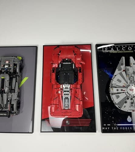 WETCEAOM Cadre Mural pour Lego Technic Ferrari Daytona SP3 42143, Tableau d'affichage Mural pour Lego Les Amateurs, Taille : 75x45 cm