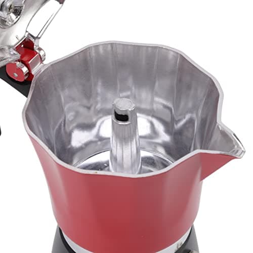 Moka Pot 6 Tasses/300 Ml, Cafetière Portable avec Poignée Anti-brûlure, Cafetière Italienne Classique en Aluminium, Ne Convient Pas à L'induction (N ° 6 Pot 300ML)
