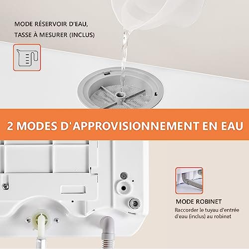 Karlxtom Lave-vaisselle de table, Mini Lave-vaisselle avec Comman destactiles à LED, 45CM, 6 Programmes, Lavage des fruits, Soins Pour Bébés