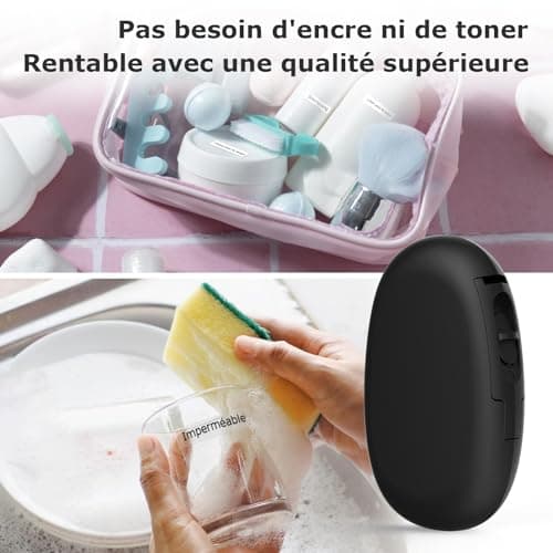 SUPVAN E10 Etiqueteuse inclut Étiquettes Autocollantes Imperméables, Smart App avec 40+ Polices, 150+ Modèles et 700+ Icônes, Idéale pour la Maison, la Cuisine, l'école, l'organisation et Le Bureau