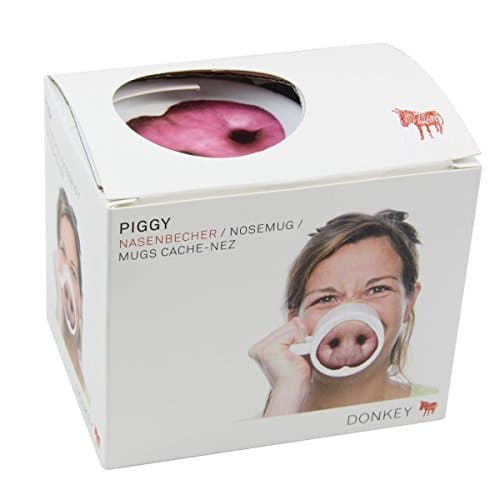 auvstar Tasse Amusante créative, Céramique Porc Nez Café Tasse de thé Nouveauté Tasse à Eau de Bureau à Domicile, Cadeau pour Famille, Ami, Enseignant (Nez de Cochon)