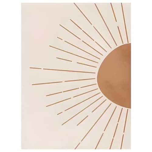 KXHHYB Lot de 2 posters aux lignes abstraites - Lignes abstraites - Motif soleil - Lignes géométriques - Décoration moderne pour salon et chambre à coucher - Sans cadre - B, 30 x 40 cm x 2