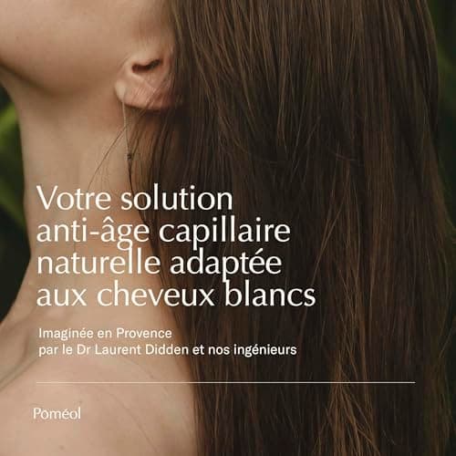 POMÉOL | Complément Alimentaire Pigmentation Cheveux Blancs & Gris | Spécial couleur, Retarde l’apparition des cheveux blancs | Stimule la pousse et freine la chute | 30 jours, 60 comprimés