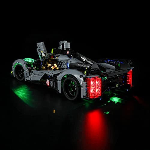 BRIKSMAX Kit d’éclairage à LED pour Lego Technic Peugeot 9X8 24H Le Mans Hybrid Hypercar - Compatible with Lego 42156 Blocs de Construction Modèle- Pas inclure l’Ensemble Lego