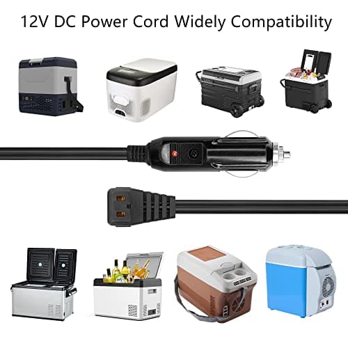 PNGKNYOCN 12V câble d'alimentation du réfrigérateur de Voiture, câble de Remplacement du Briquet à cigares de Voiture à la Prise du réfrigérateur pour Le réfrigérateur de Voiture Portable (3M/10ft)