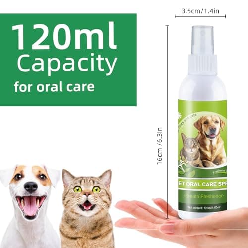 Sfasfnsd Spray de Soins bucco-dentaires pour Animaux de Compagnie,Soins Dentaires pour Chien,Nettoie la Bouche sans Brossage et Aide à Désodoriser la Bouche de Votre Animal,Une Haleine Fraîche