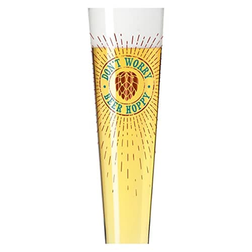 Ritzenhoff 1011012 Verre à bière 330 ml - série Heldenfest, motif n° 12 - Don't worry, beer hoppy - rond - Made in Germany
