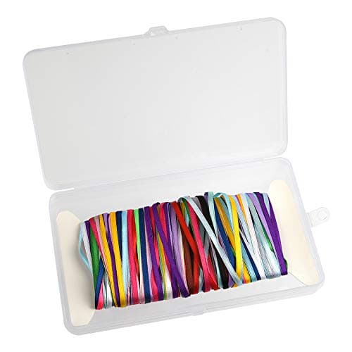 FEPITO Paquet de 18 rubans de ruban double face en ruban de satin assortis de rubans pour la décoration artisanale de cadeaux de Thanksgiving de Noël, couleur 18 de 3 mm x 4 mètres par couleur