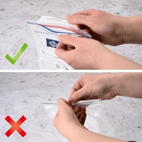 ALBAL Sacs Congélation Ultra Zip (15 x 3 L), Fermeture Zip, Sachets alimentaire Résistants pour conserver et congeler