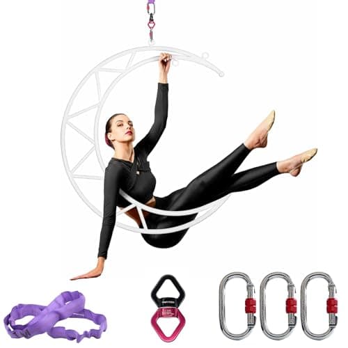 PRIOR FITNESS Hoop, Lyra Hoop, serviette de yoga aérienne, Hoop Fit, Aerial Hoop Ring Moon