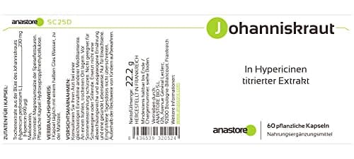 MILLEPERTUIS * 230 mg / 60 gélules * Extrait Titré en Hypéricine * Cerveau, Digestion (troubles gastro-intestinaux), Équilibre émotionnel * Fabriqué en France