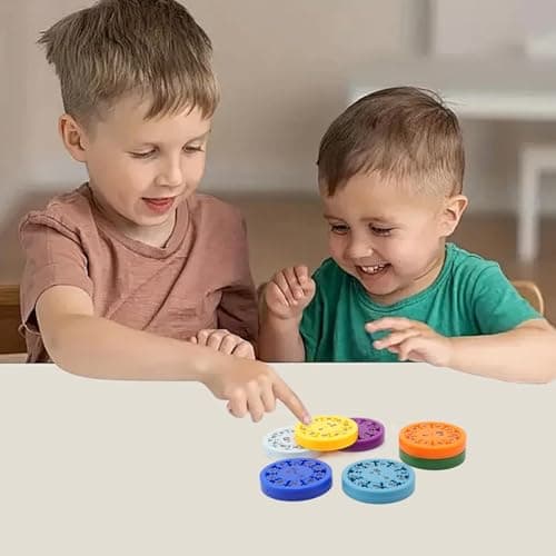 SRJQXH Fidget Spinner Anti Stress 18 Pièces, Spinners Mathématiques Fidget, Orientables à 360°, Jouet Éducatif Fidget Spinners, Mathématique pour Addition, Soustraction, Multiplication et Division