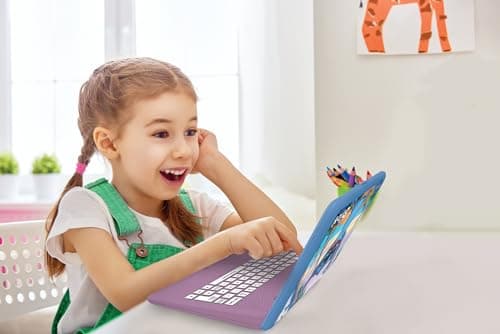 Lexibook- Disney Stitch, Ordinateur éducatif bilingue FRANÇAIS/NÉERLANDAIS, Jouet pour Enfants avec 124 activités pour Apprendre, s'amuser et Jouer du Piano, JC598Di10, Bleu