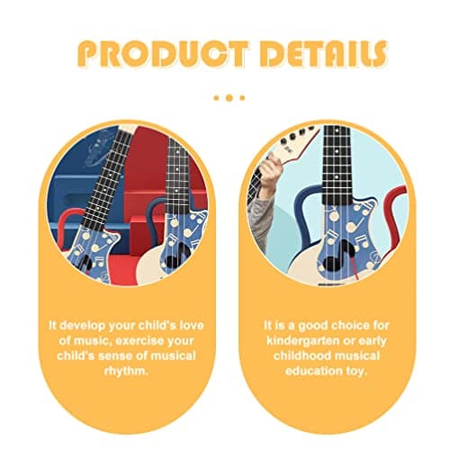 Toddmomy 1 PC Mini Guitare Jouet Enfants Ukulélé Guitare Jouet Enfant Guitare Instrument De Musique Accessoires Photo pour Les Tout-Petits Et Les Enfants D'âge Préscolaire