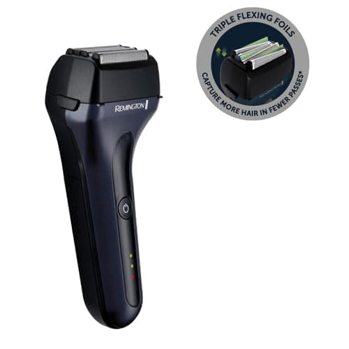 Remington Rasoir à grille électrique F7 (3 grilles flexibles de rasage pour poils longs et courts, rasage rapide et doux, humide et sec, 100% étanche, tondeuse précision, batterie lithium) F7000