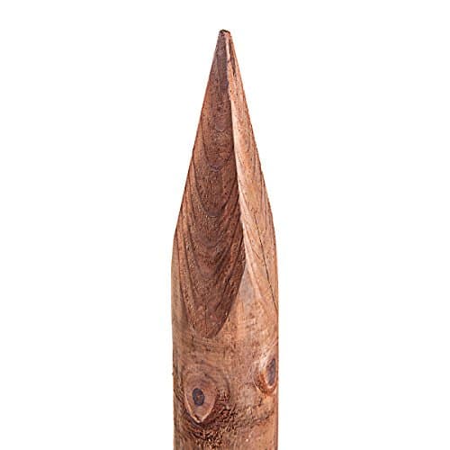 HaGa® Poteaux en Bois Palissade en Bois de Pin - 8 cm de Diamètre x 50 cm de Hauteur - 1 Piquet de Clôture en Pin - 50 cm - Construction de Clôture - Résistant aux Intempéries