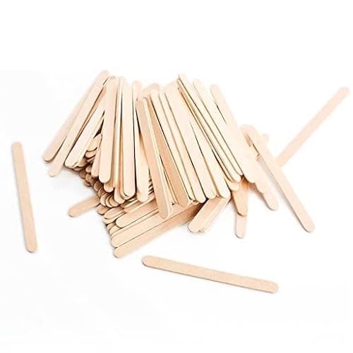 wisefood Lot de 100 bâtonnets de glace en bois naturel de 11 cm